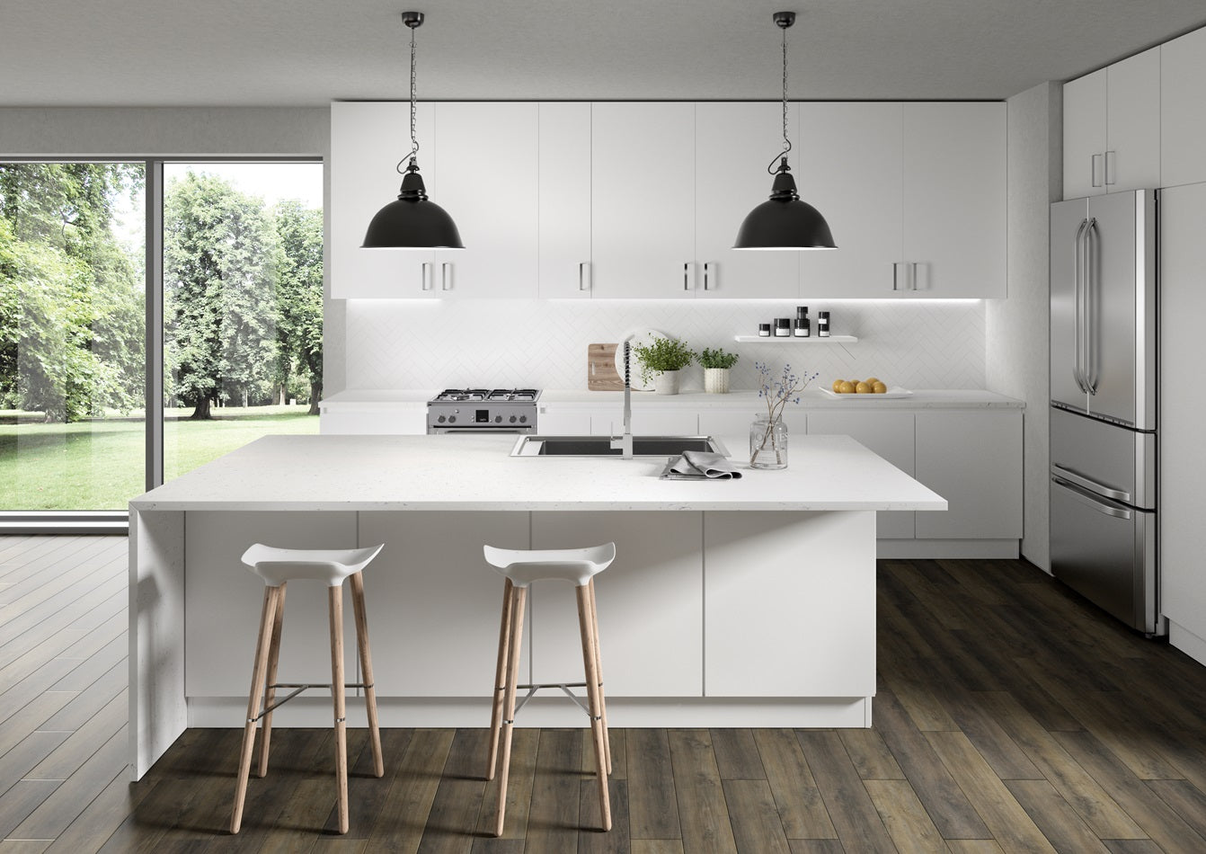 Countertop Quartz 2cm - 3cm LXHA Carrara Bianco SF