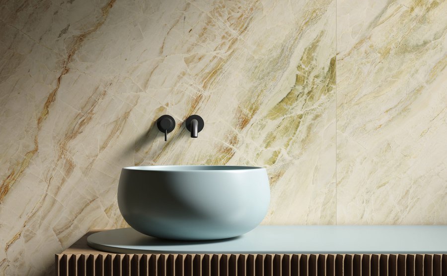 Collection Premiere Marble Look ceramic tiles available in 3 sizes, 4 colors and 2 finish.