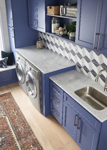 Quartz pour comptoir LXHA Encore brossé SF 63 x 130 po, épaisseur 2 à 3 cm