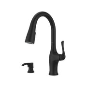 1-Handle Pull-Down Kitchen Faucet With Soap Dispenser