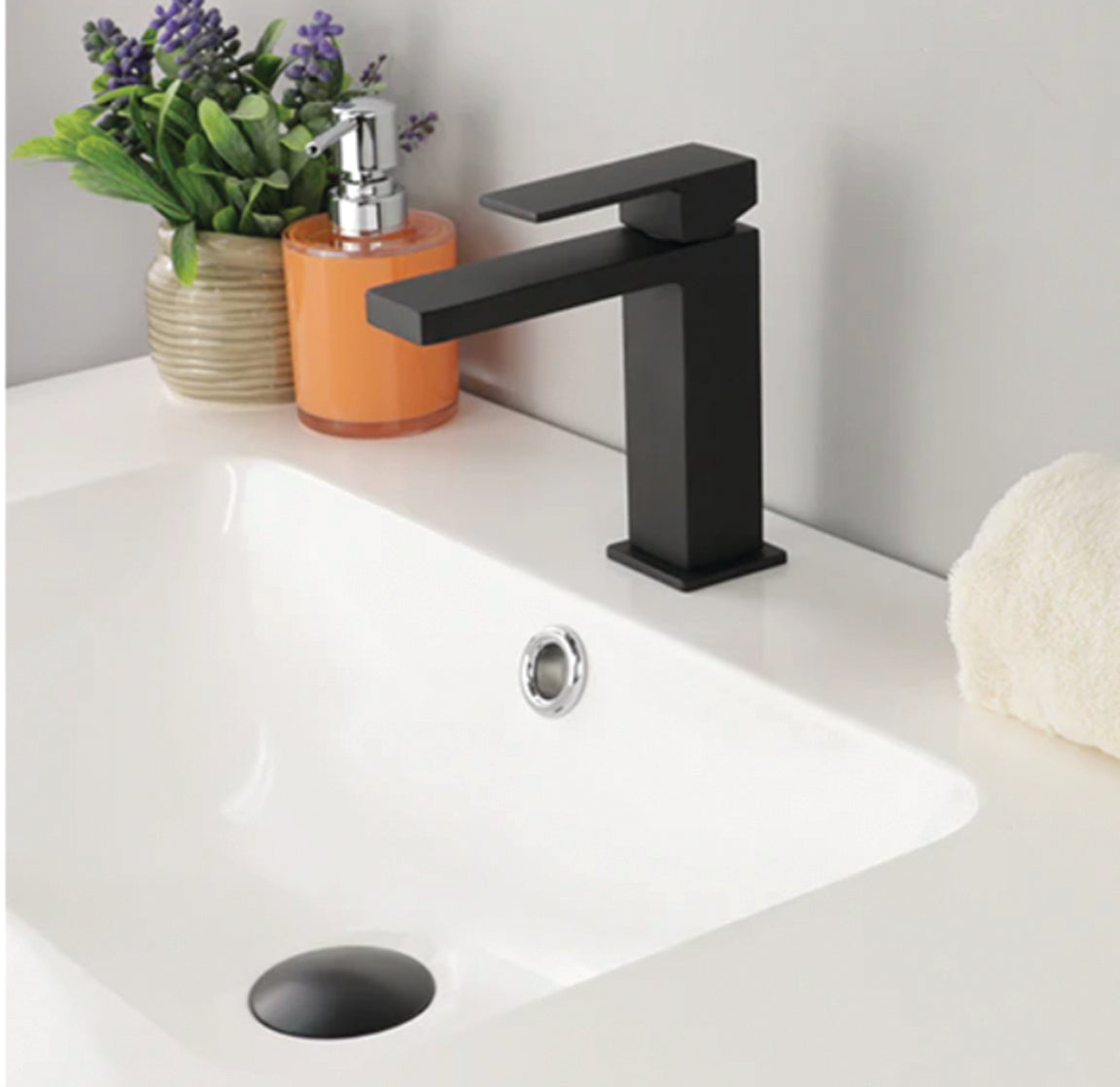 Robinet de salle de bain monotrou standard 2 couleurs