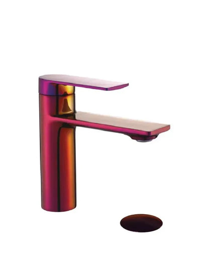 Robinet de lavabo monotrou élégant, poli avec trop-plein