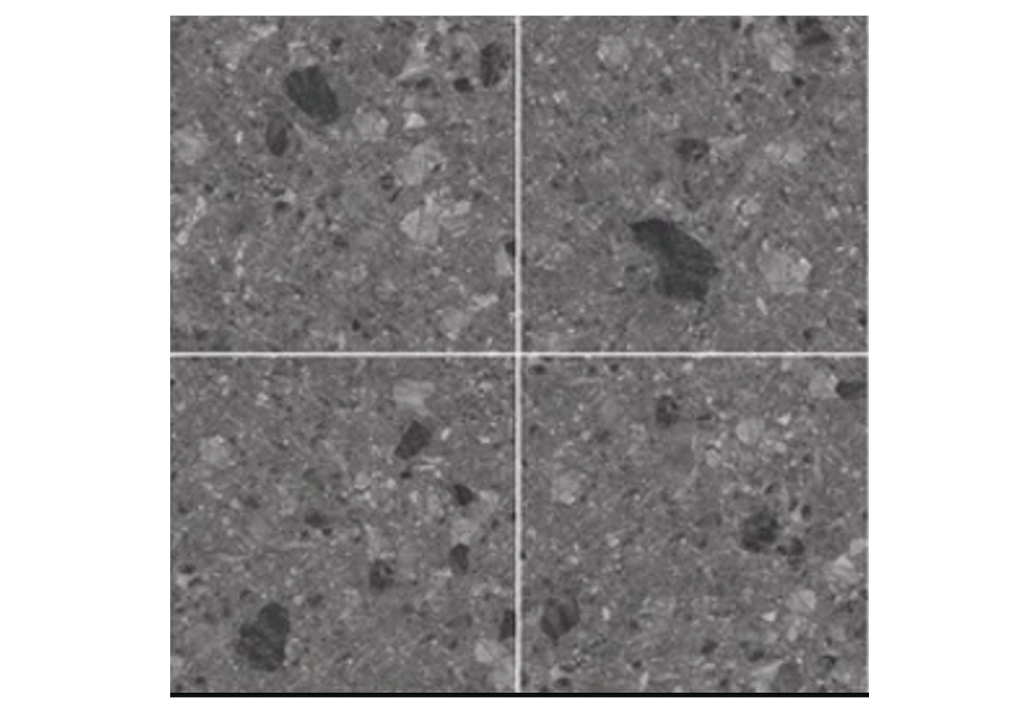 Ceramic Tile Style Terrazzo Fushan Stone Black 24x24 in 15.50 SF Box