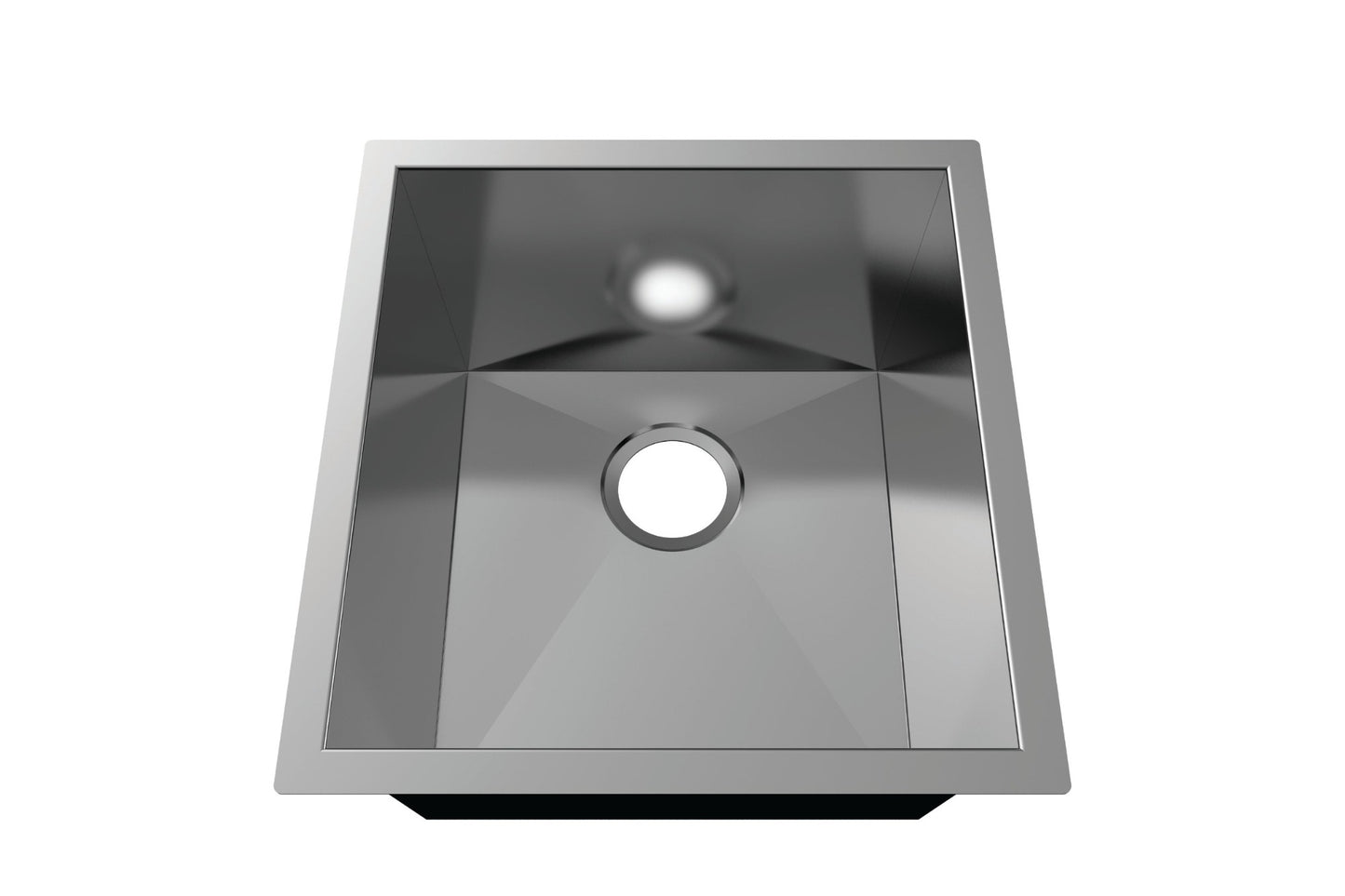 Stainless steel sink Size : 17x18x10 in.  (430 x 457 x 254 mm)