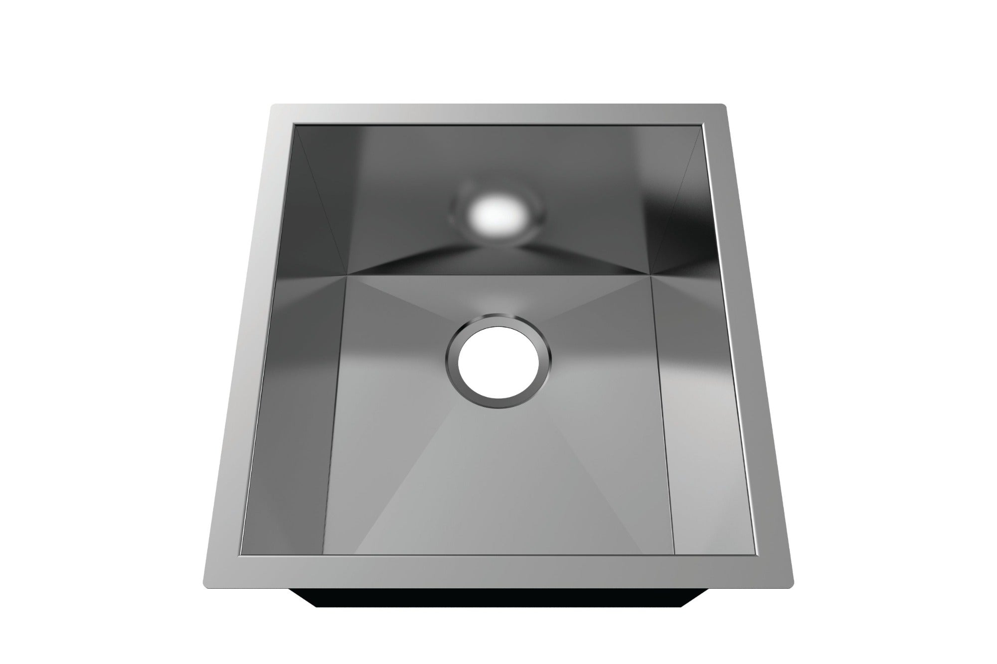 Stainless steel sink 17x18x10 in.  (430 x 457 x 254 mm)