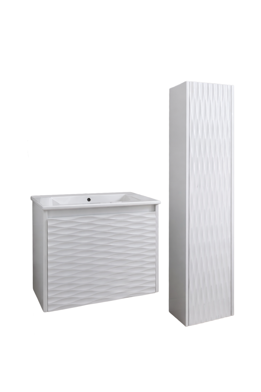 White striped hanging vanity and lingerie set