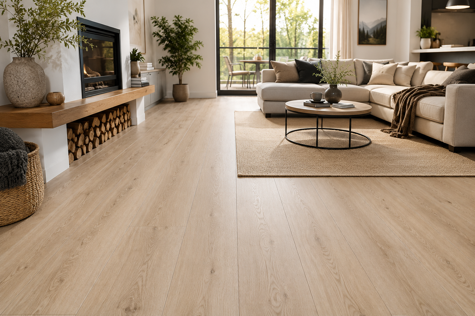 Laminate Flooring Collection 8x48 in 14mm 4 Colors 8x48 in Natural