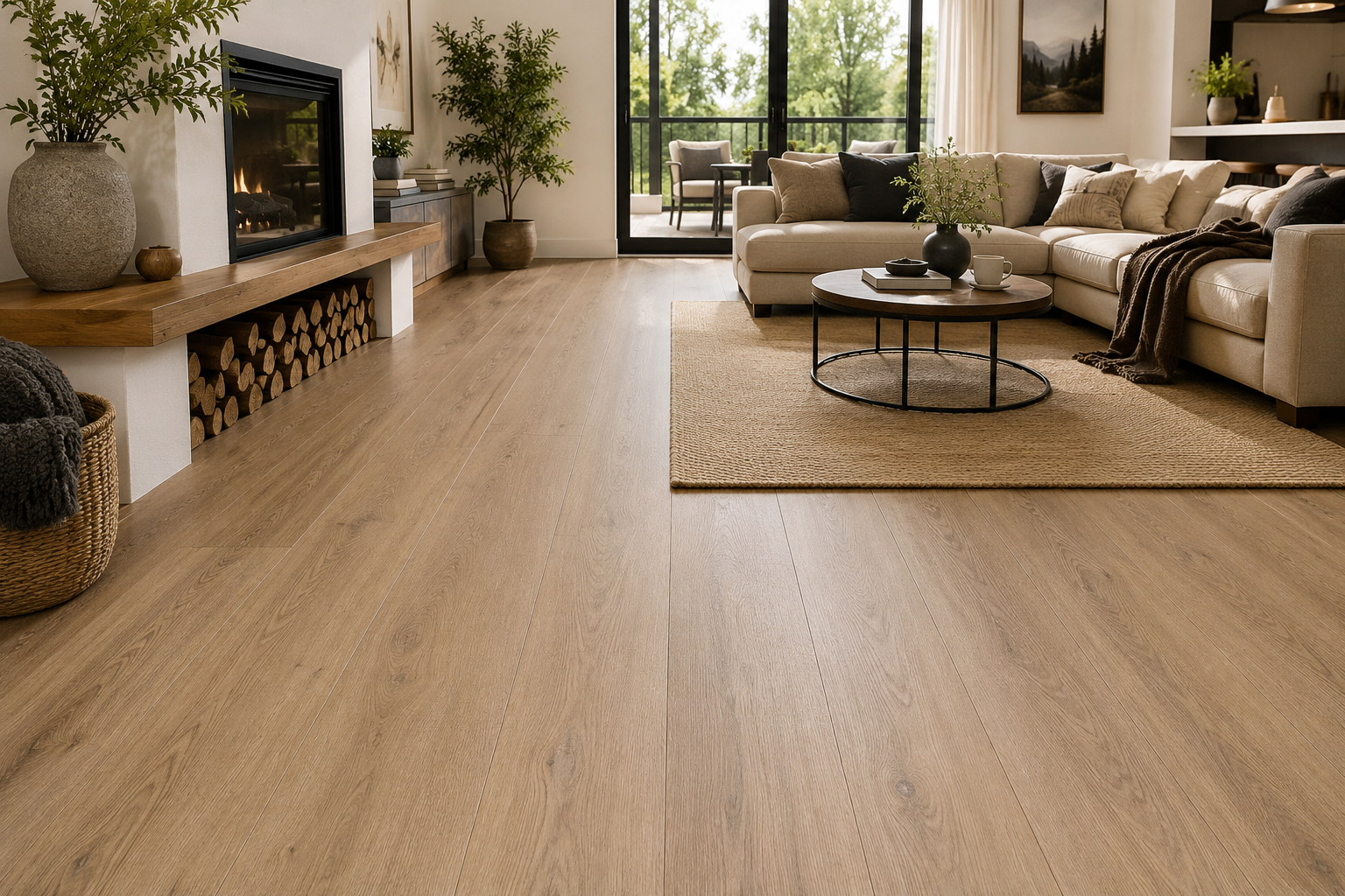 Laminate Flooring Collection 8x48 in 14mm 4 Colors 8x48 in Teak