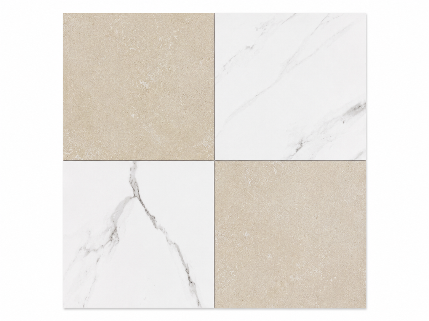 Calacatta Crema Chekered 24x24