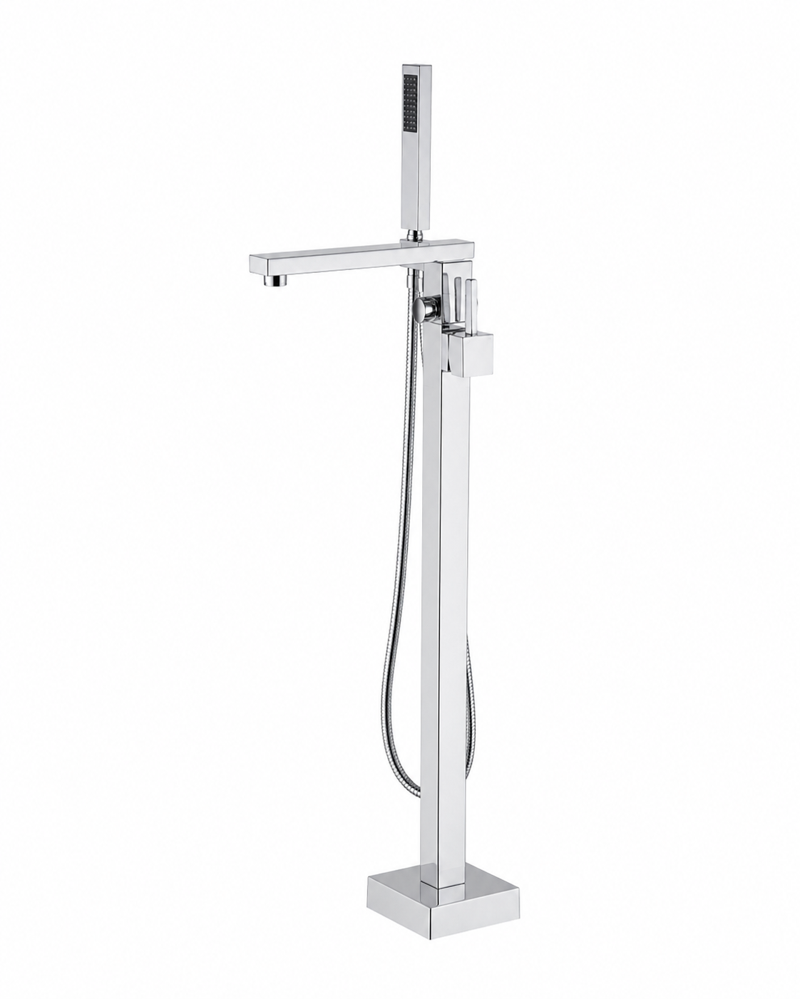 Robinet de Bain Autoportant Chrome Carré