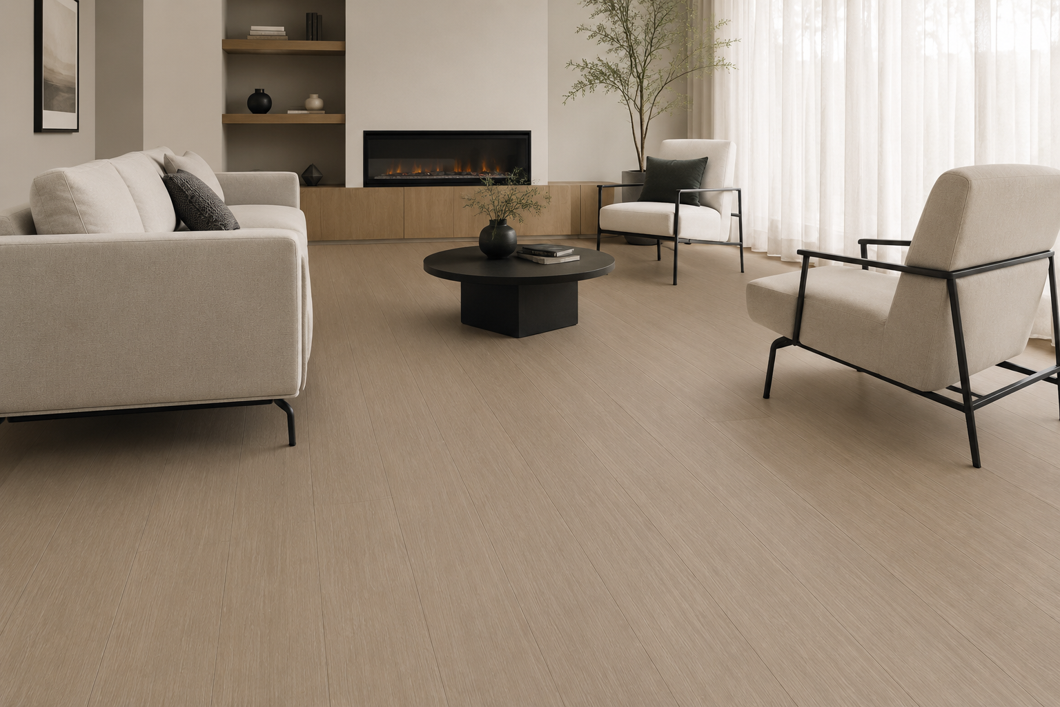 Vinyl Flooring 7mm Brown Membrane Included