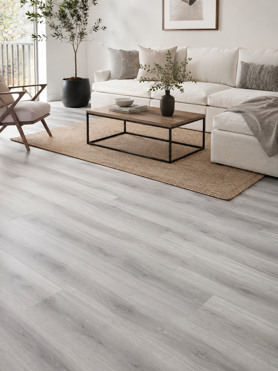 SPC Vinyl Flooring - 6mm (4.5+1.5 Membrane) Sky Grey 30.10 SF Box