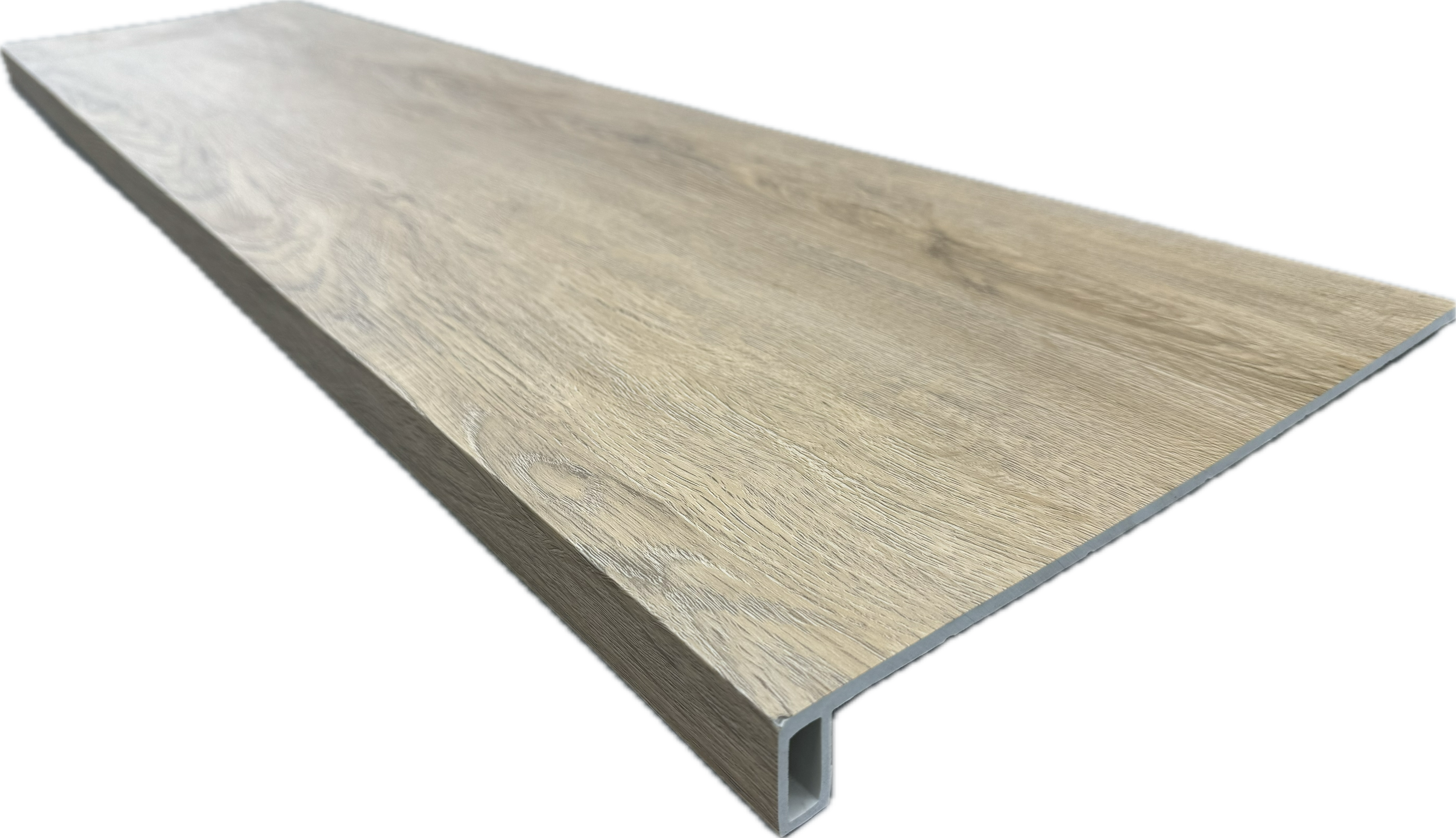 Escalier en vinyle avec contremarche beige naturel