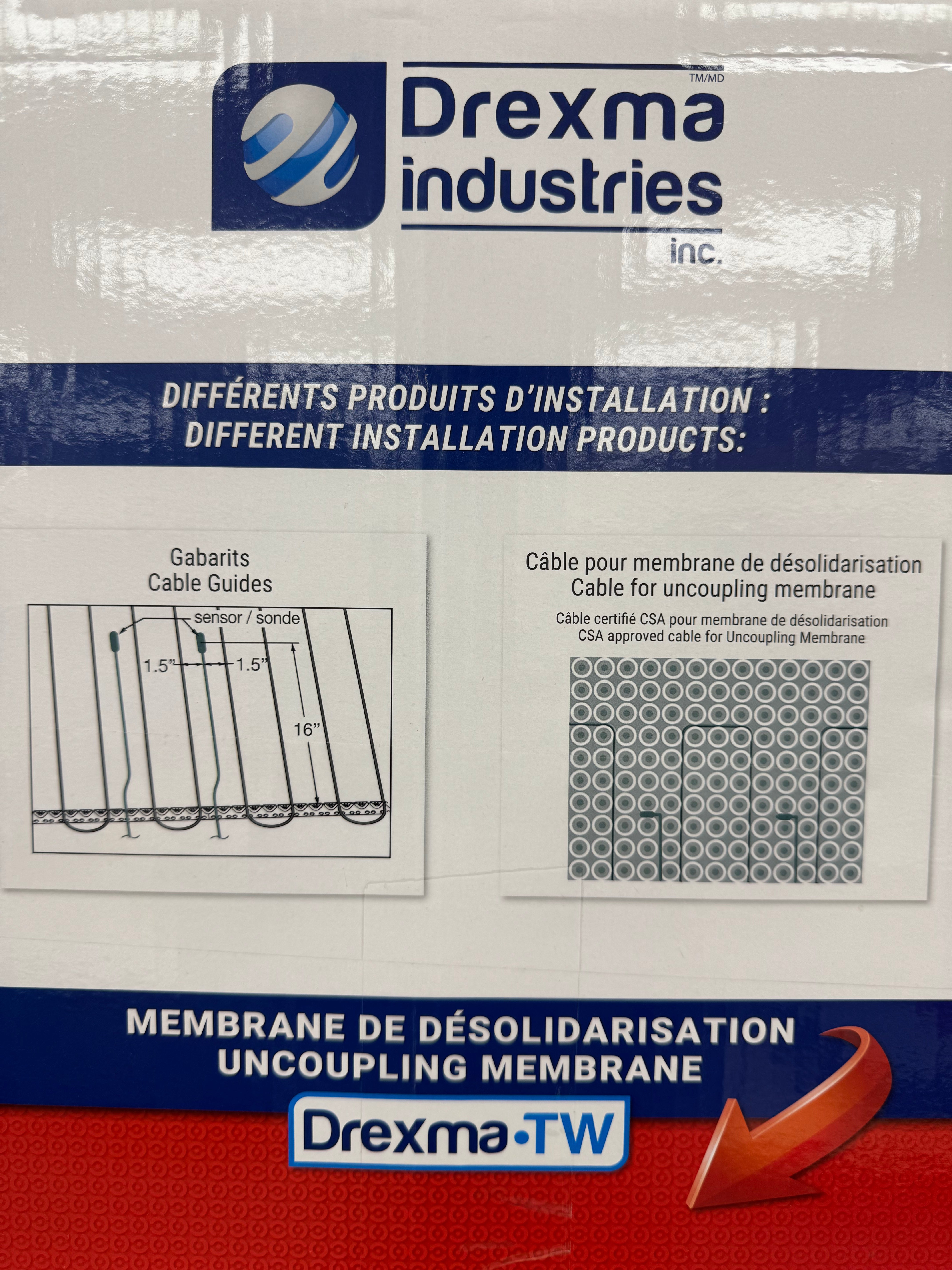 Système de câble chauffant par le sol 3,7 watts - 3,7CWC-240V-289