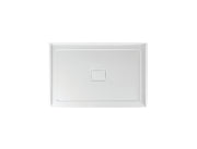 Base de douche rectangulaire à 3 murs avec drain central 60 x 32 x 3 po