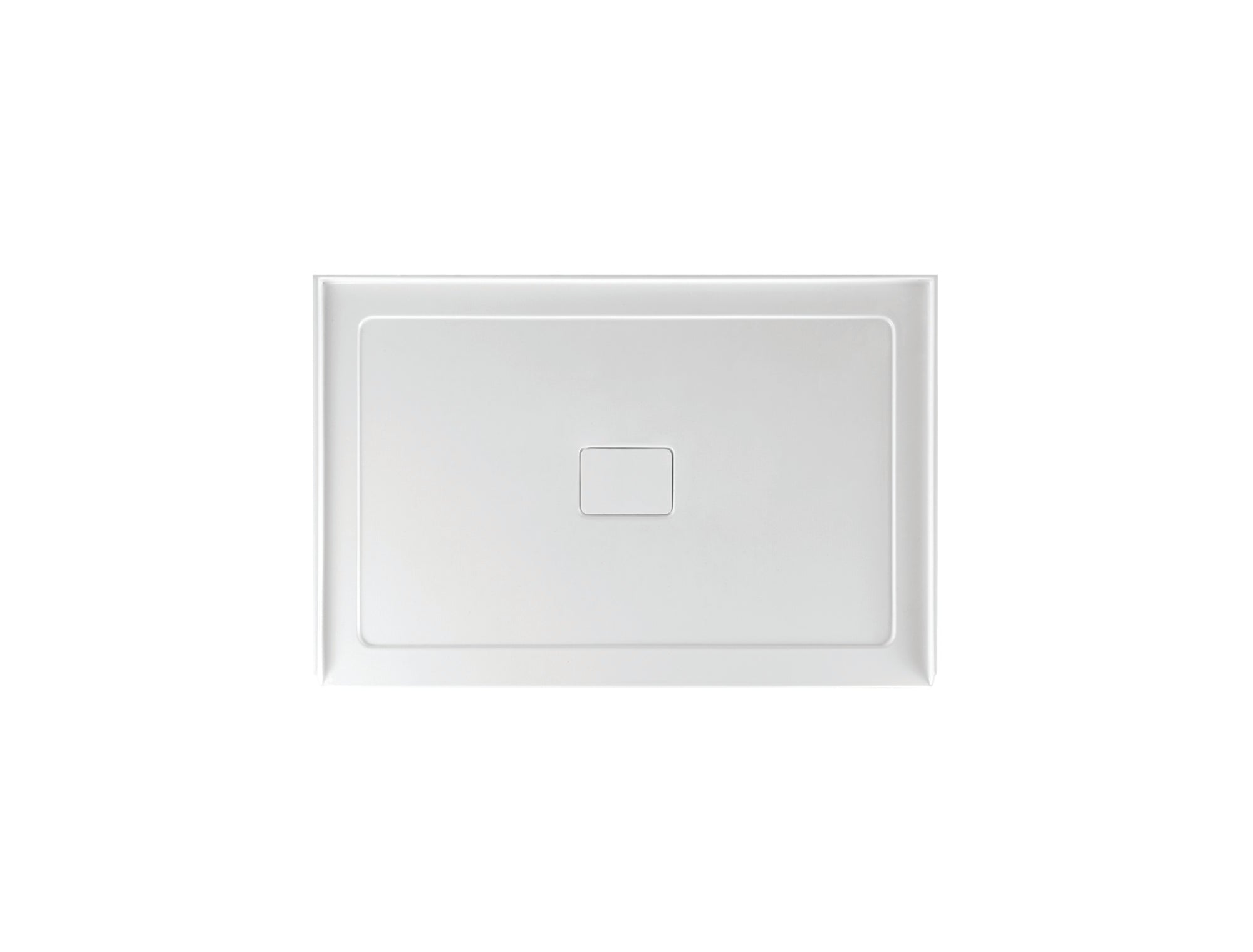 Base de douche rectangulaire à 3 murs avec drain central 60 x 32 x 3 po