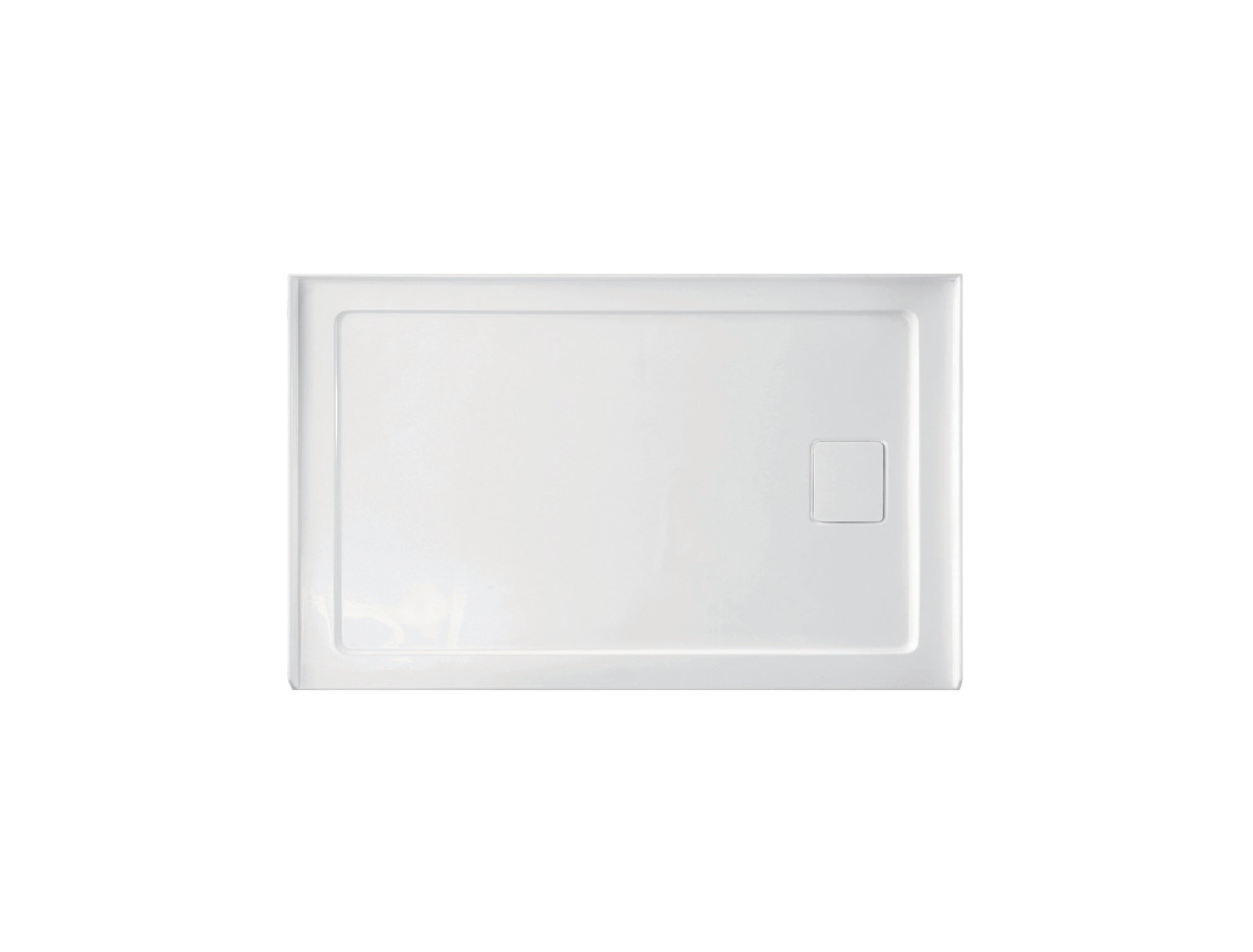 Shower Base Rectangle Right Drain 60x32x3 in