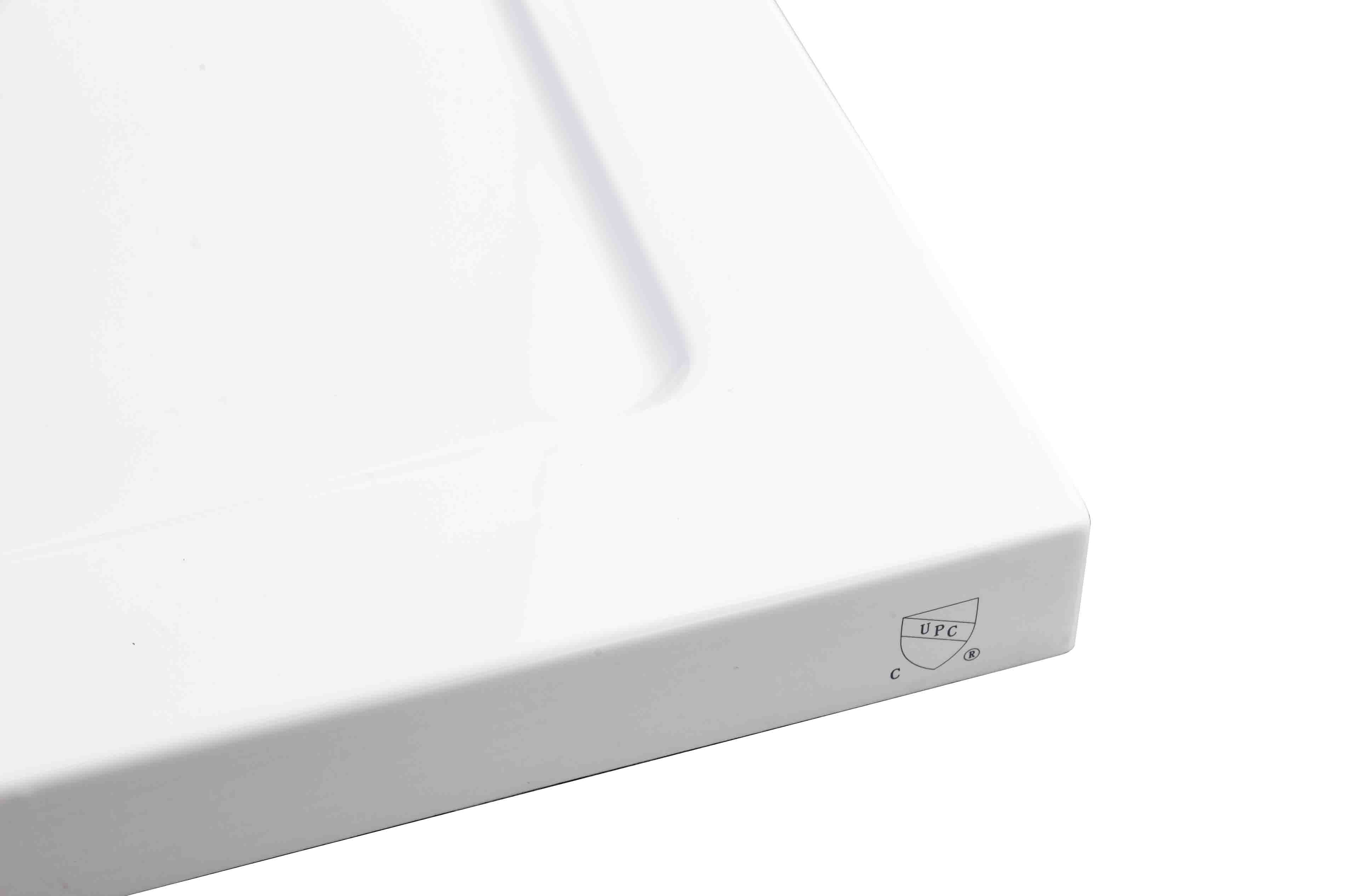 Receveur de douche rectangulaire avec bonde à gauche 48 x 36 x 3 pouces