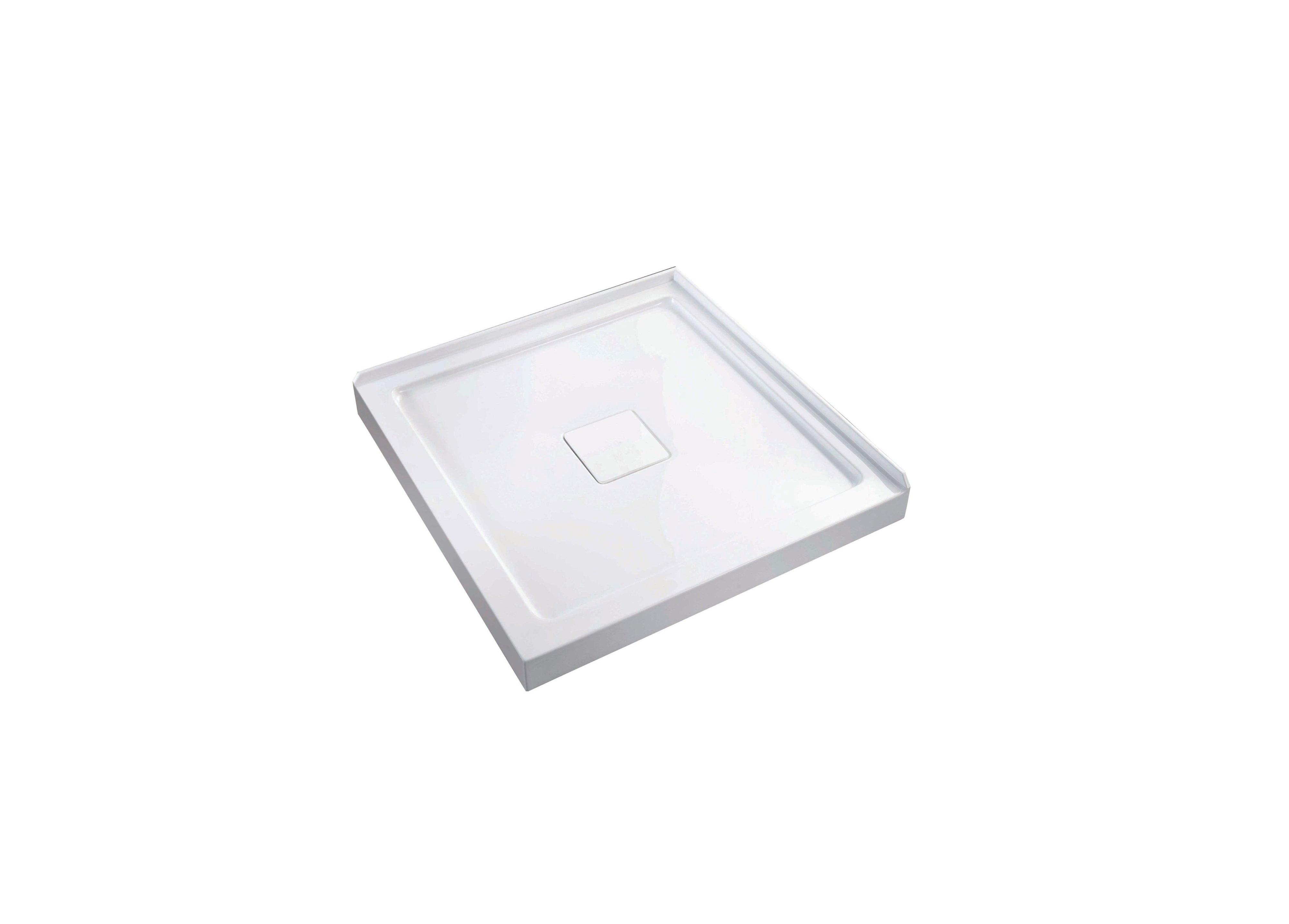 Shower Base Square Center Drain 32x32x3 in