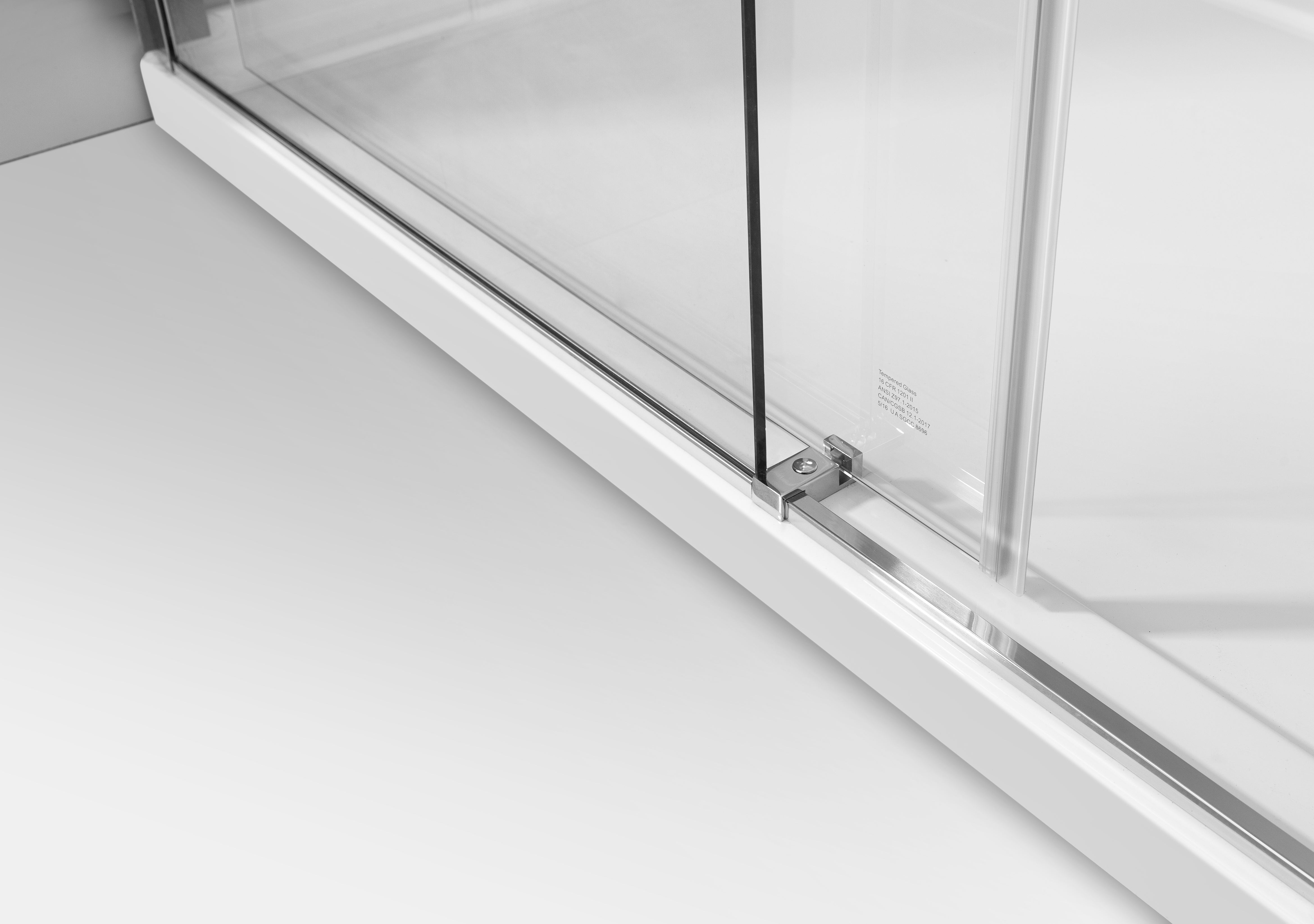 Porte de douche W48 x H78 po. Tube plat