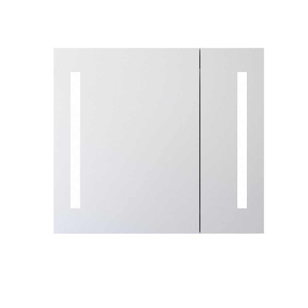 Medicine Cabinet with 2 Doors & LED Mirror 34x30x5.9 in