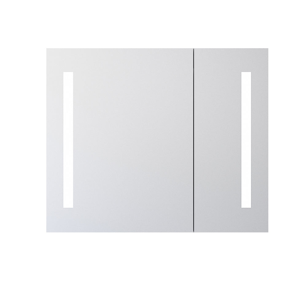 Medicine Cabinet with 2 Doors & LED Mirror 36x30x5.9 in