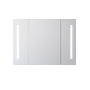 Medicine Cabinet with 3 Doors & LED Mirror 42x30x5.9 in