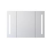 Medicine Cabinet with 3 Doors & LED Mirror 48x30x5.9 in