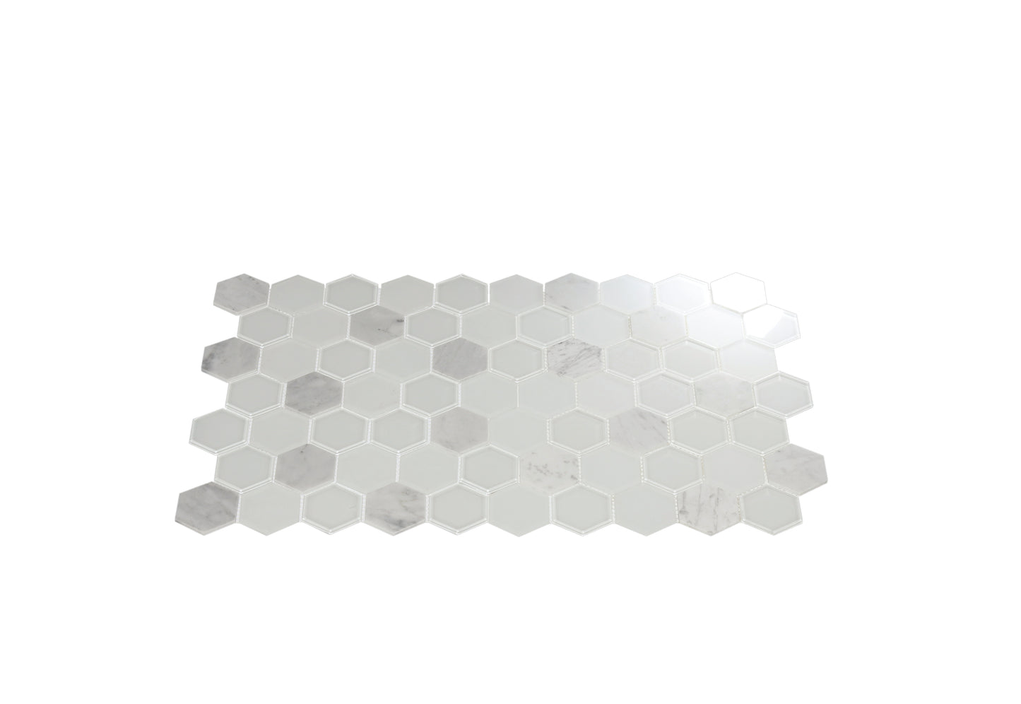 Tile Exagon, White, 12x12, Polished, 14,40 sf/box