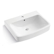 Lavabo vasque en céramique à encastrer pour salle de bain 24 x 18-3/4 x 7-7/8 po MJ-287B