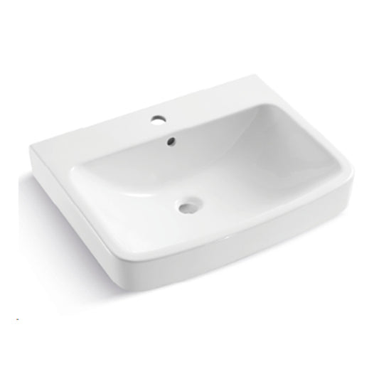 Lavabo de salle de bain en céramique à encastrer Nortrends Vessel 24x18-3/4x7-7/8 po MJ-287B