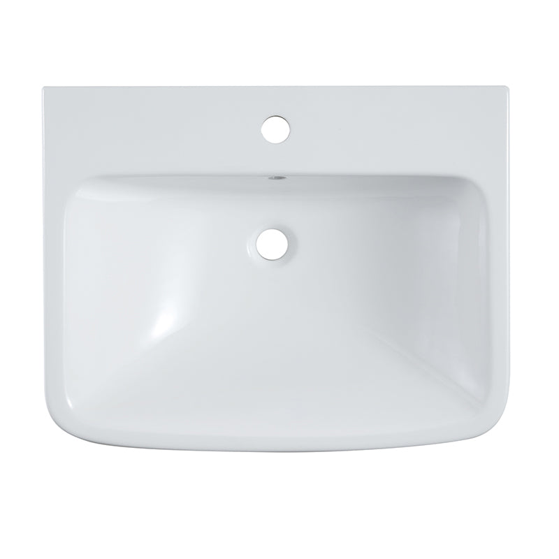 Lavabo vasque en céramique à encastrer pour salle de bain 24 x 18-3/4 x 7-7/8 po MJ-287B