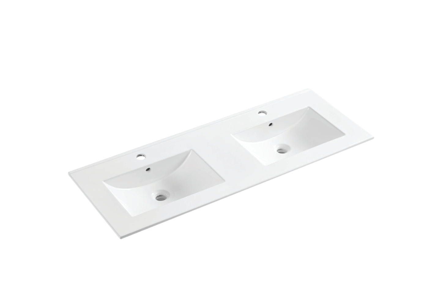 Lavabo de salle de bain encastré Dimensions hors tout : 47 ⅝ x 18 5 ⁄₁₆ x 6 13 ⁄₁₆ po.