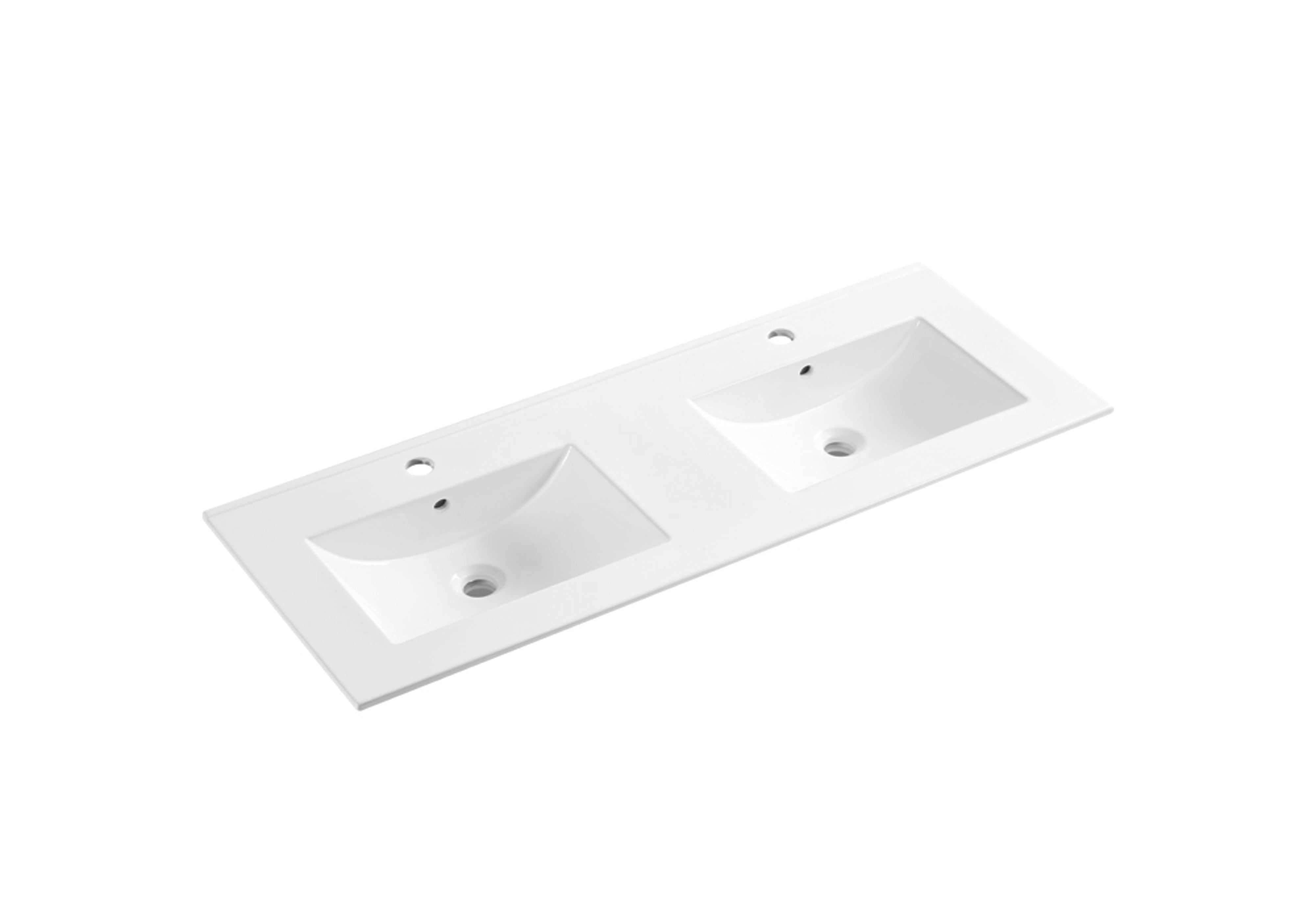 Lavabos doubles à encastrer pour salle de bain 47 ⅝ x 18 5 ⁄₁₆ x 6 13 ⁄₁₆ po.