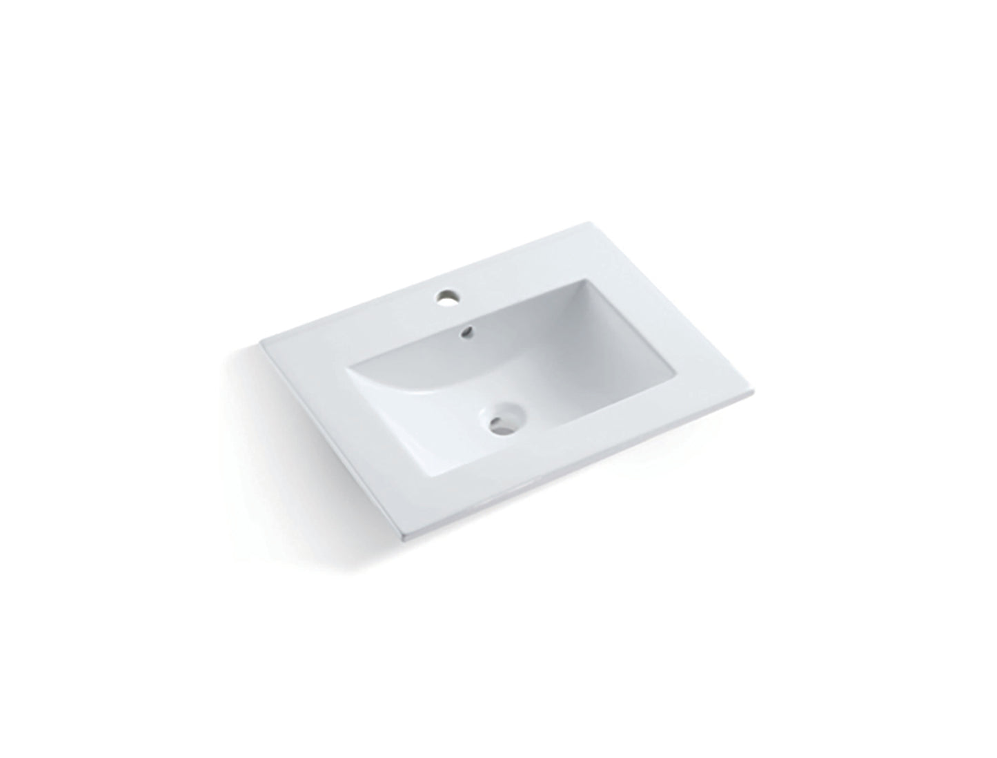 Lavabo de salle de bain encastré Dimensions hors tout : 24 x 18 5 ⁄₁₆ x 6 13 ⁄₁₆ po.