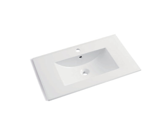 Lavabo de salle de bain encastré Dimensions hors tout : 35 13 ⁄₁₆ x 18 5 ⁄₁₆ x 6 13 ⁄₁₆ po.