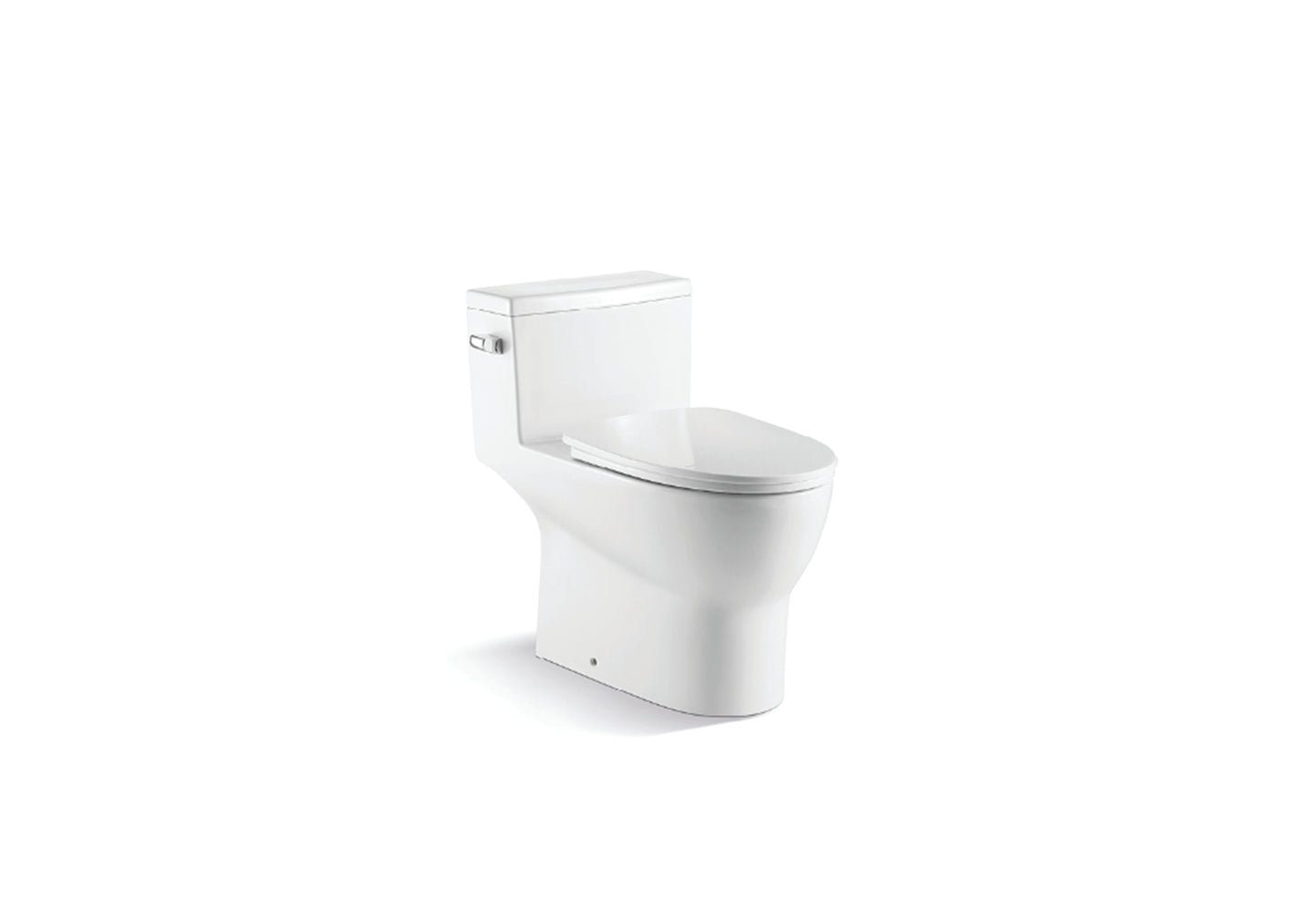 Toilette monobloc, siphon en S