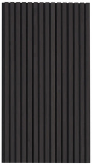 Grooved Laminate Acoustic Decorative Wood Wall Panel 24x94 1/2 in Black