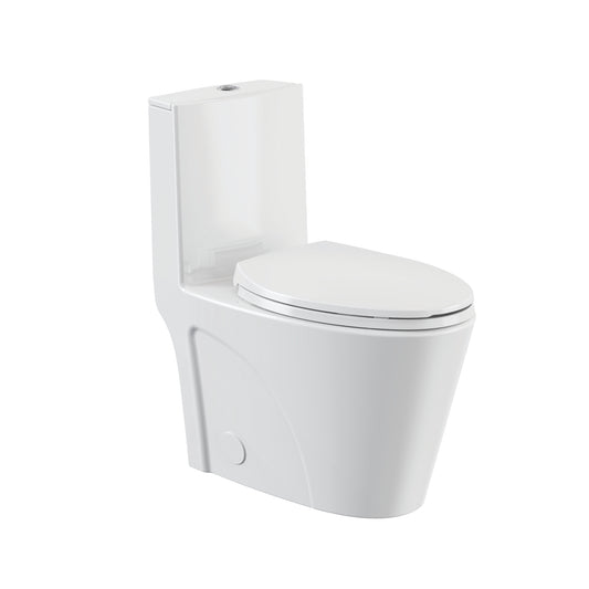 One-piece toilet, elongated bowl shape MT-60111D