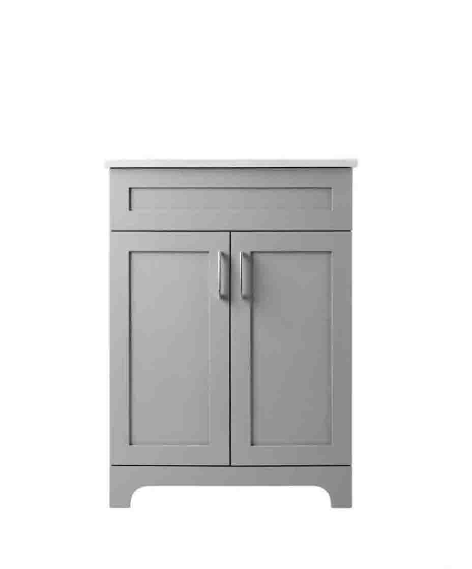 Vanity 24 in 2 Doors With Countertop 3 Colors Grey