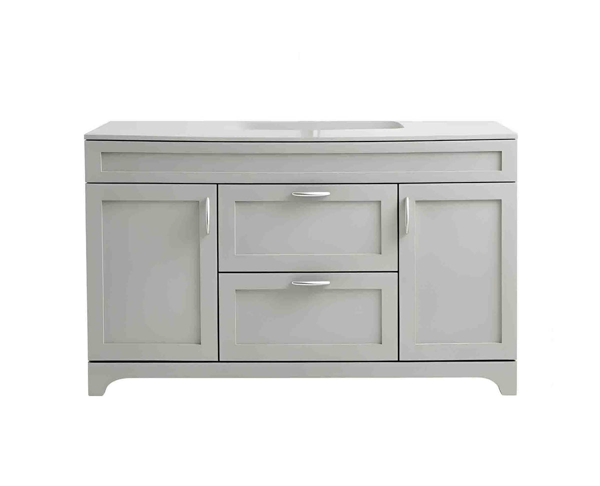 Vanity 48 in 2 Drawers 2 Doors With Countertop 3 Colors Grey