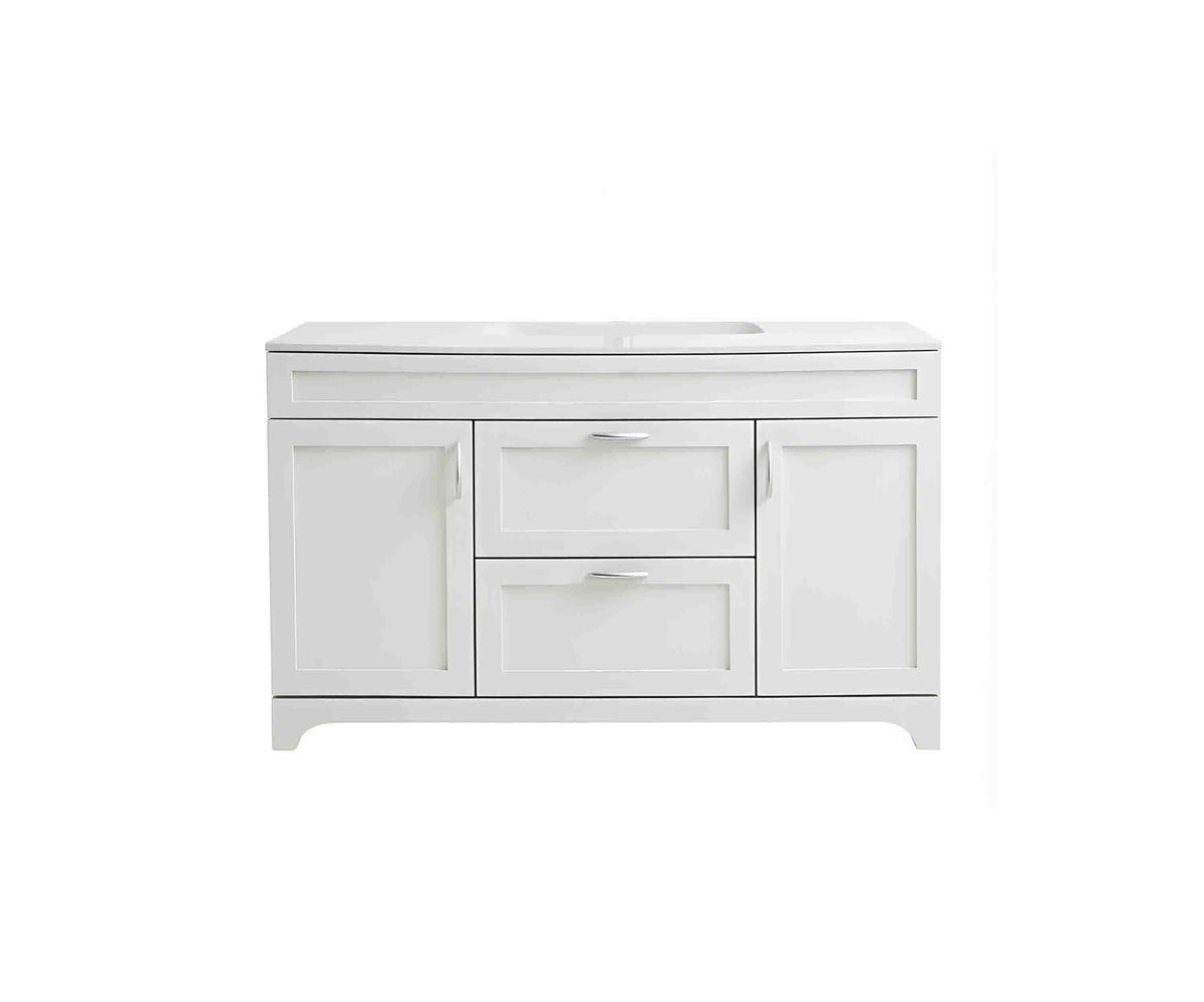 Vanity 48 in 2 Drawers 2 Doors With Countertop 3 Colors White