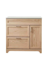 Vanity 36 in Natural 2 Drawers 1 Door With Countertop.