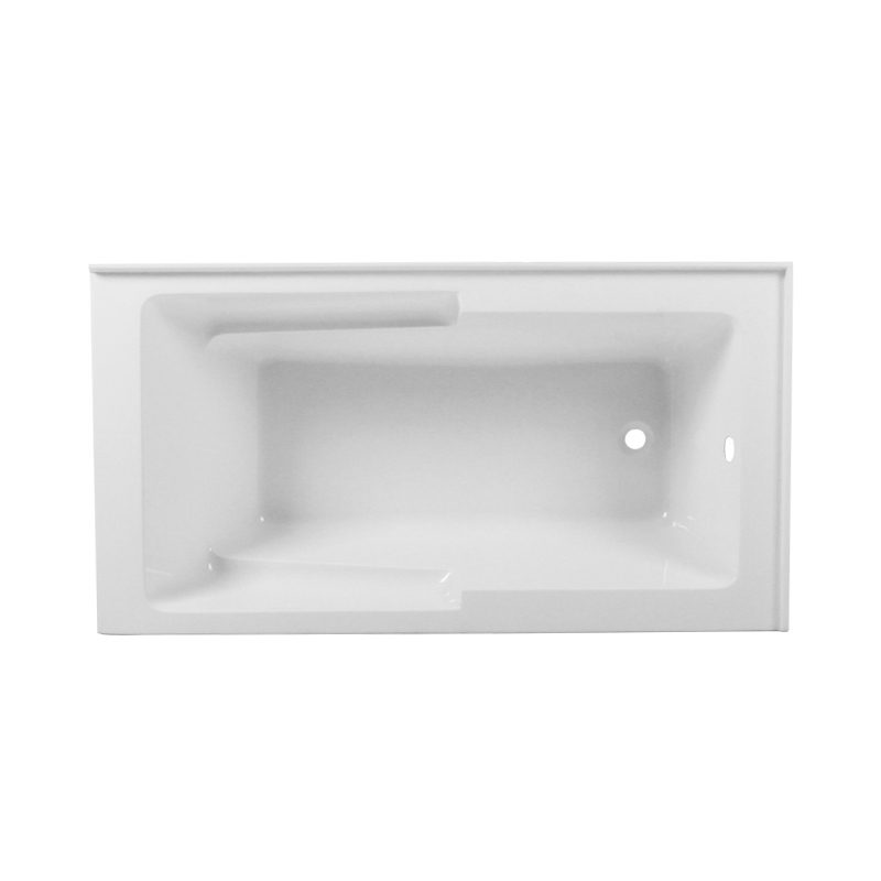 Corner Tub Left Drain Size: 60×32×22 in 2 Wall