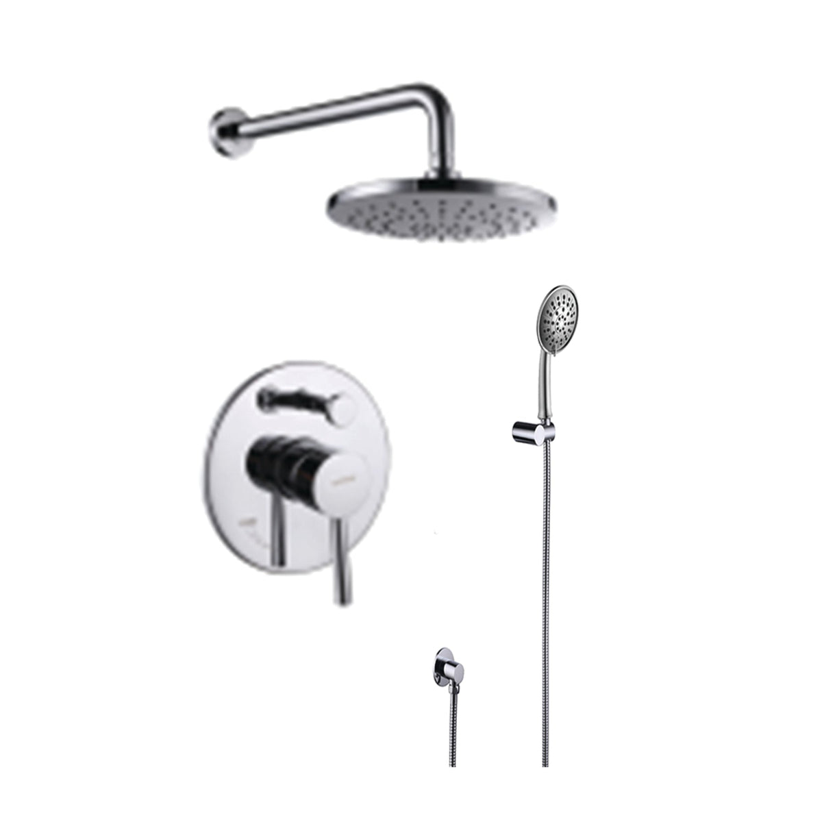 Single Handle Faucet Showerhead with Hand Shower.