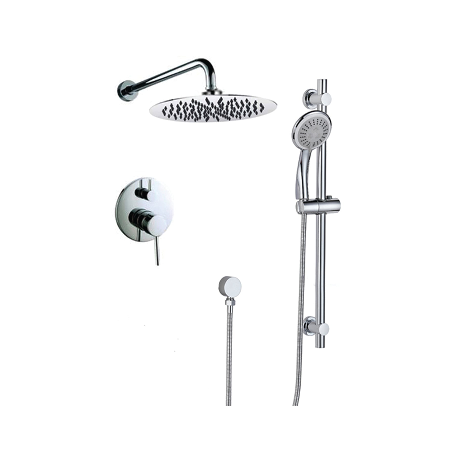 Single Handle Showerhead with Hand Shower Chrome