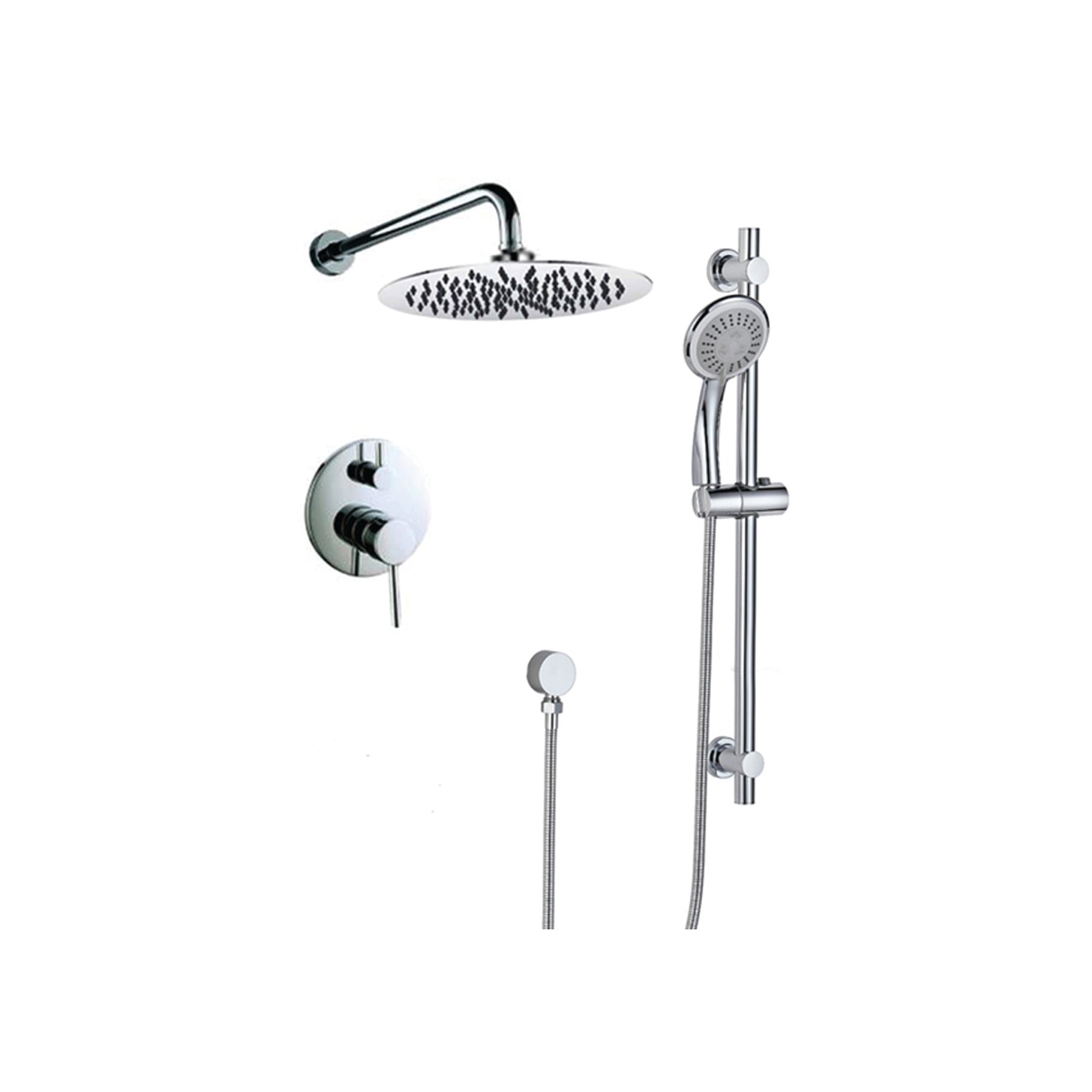 Single Handle Showerhead with Hand Shower - 2 Colors