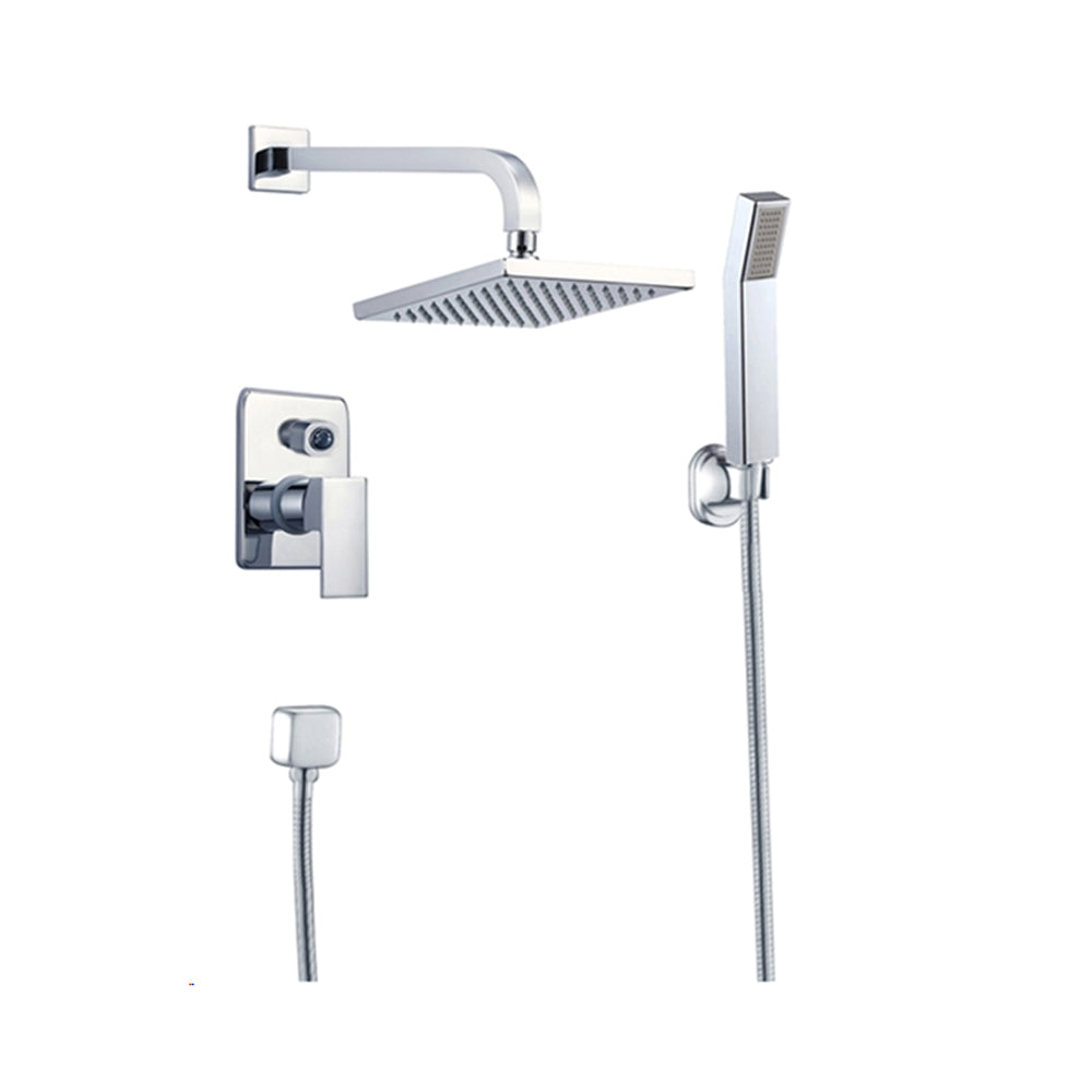 Single Handle Showerhead with Hand Shower Polished Chrome