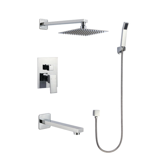 Single Handle Bath Faucet With Showerhead & Hand Shower