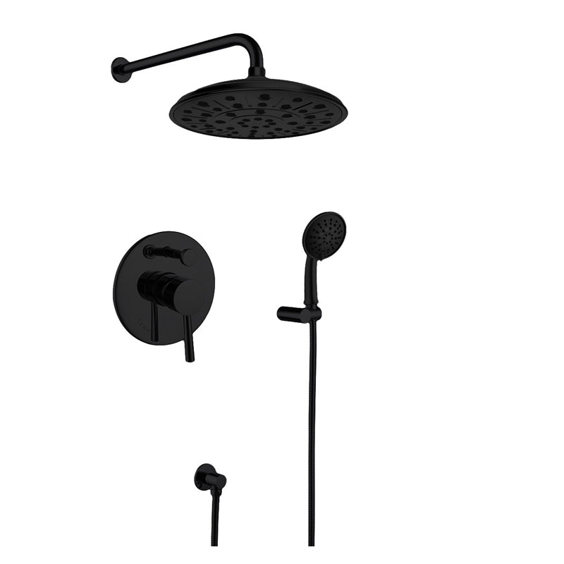Single Handle Faucet Showerhead with Hand Shower Matte Blac.
